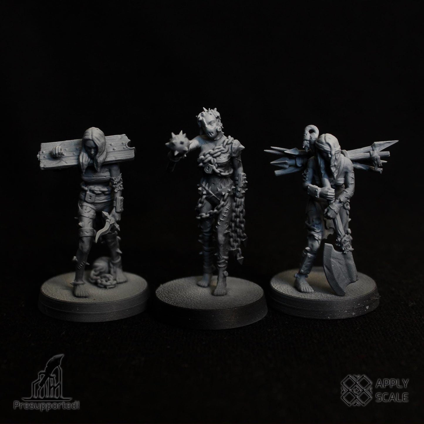 The Court - Wretched slaves - 3D printed Grimdark Miniature