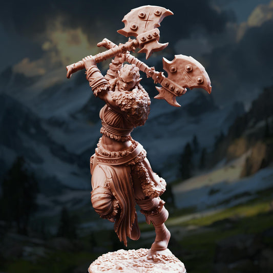 Half-Orc Barbarian Tekrana - A Wild Hunt By Dm Stash