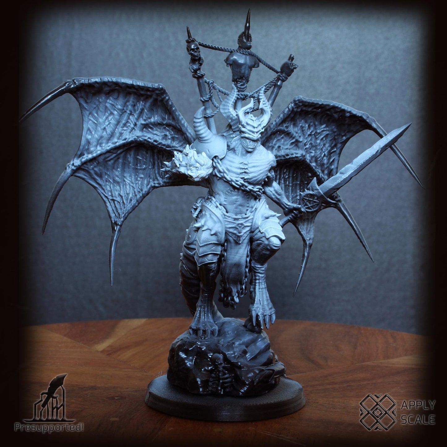 The Court Preator Warrior Deamon - 3D printed miniature  - Wargaming - Trench Grimdark