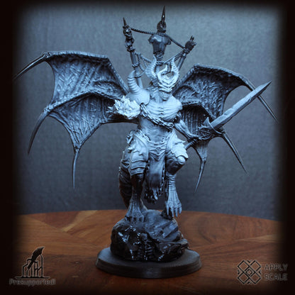 The Court Preator Warrior Deamon - 3D printed miniature  - Wargaming - Trench Grimdark - 3D printed Grimdark Miniature