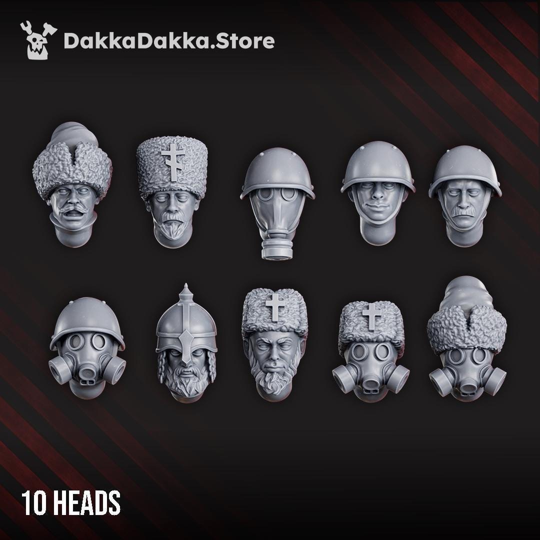 Red Druzhina Squad - 3D printed Grimdark Miniature