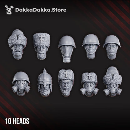 Red Druzhina Squad - 3D printed Grimdark Miniature