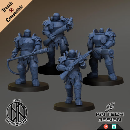 Holy Warband - 21x Grimdark miniature - 3D printed Grimdark Miniature