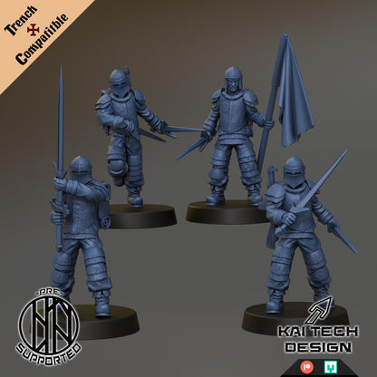 Holy Warband - 21x Grimdark miniature - 3D printed Grimdark Miniature