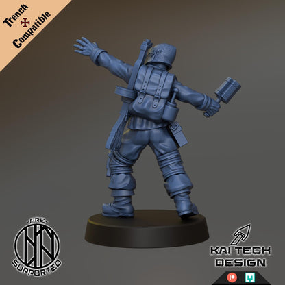 Combat engineer - 3D printed Grimdark Miniature