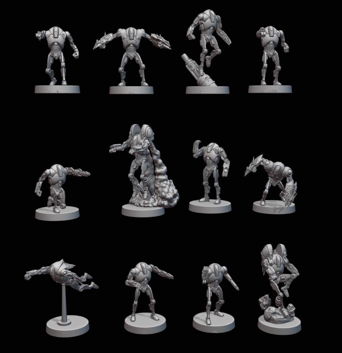 B2 Class Battle Droids by Galacit Armory - Compatible with Star Wars Legion