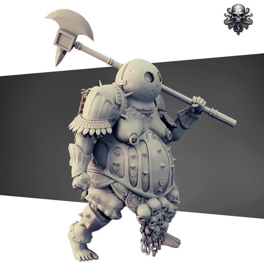 Hollowed legion - Bazuso Eater Smough - 3D printed miniature  - Wargaming - Trench Grimdark