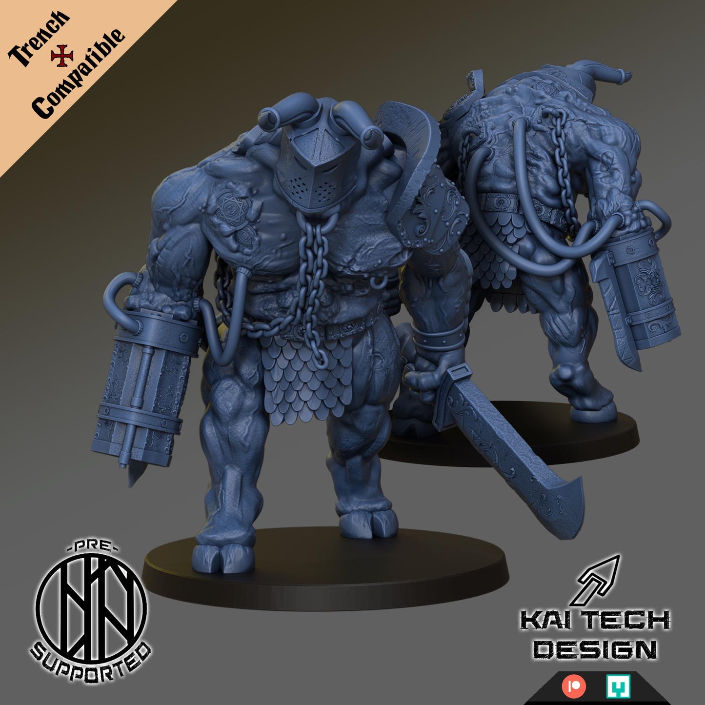 The Emirates warband - 3D printed miniature  - Wargaming - Trench Grimdark