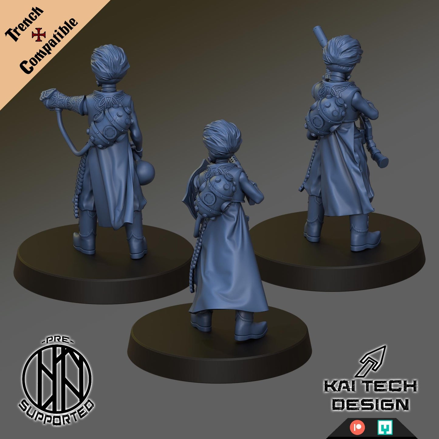 The Emirates warband - 3D printed miniature  - Wargaming - Trench Grimdark