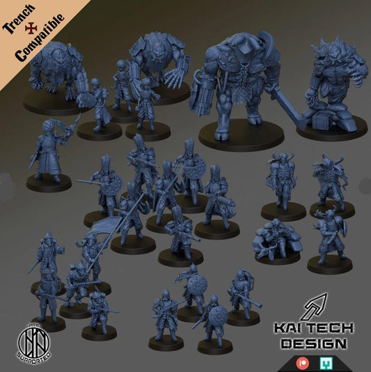 The Emirates warband - 3D printed miniature  - Wargaming - Trench Grimdark