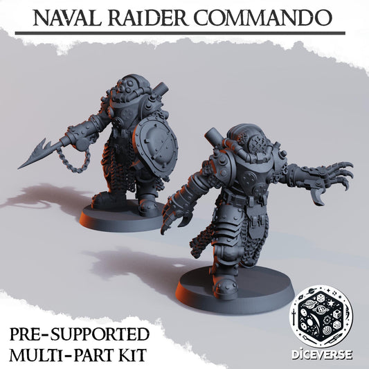 Naval Raider (Death) Commando - 3D printed miniature  - Wargaming - Trench Grimdark