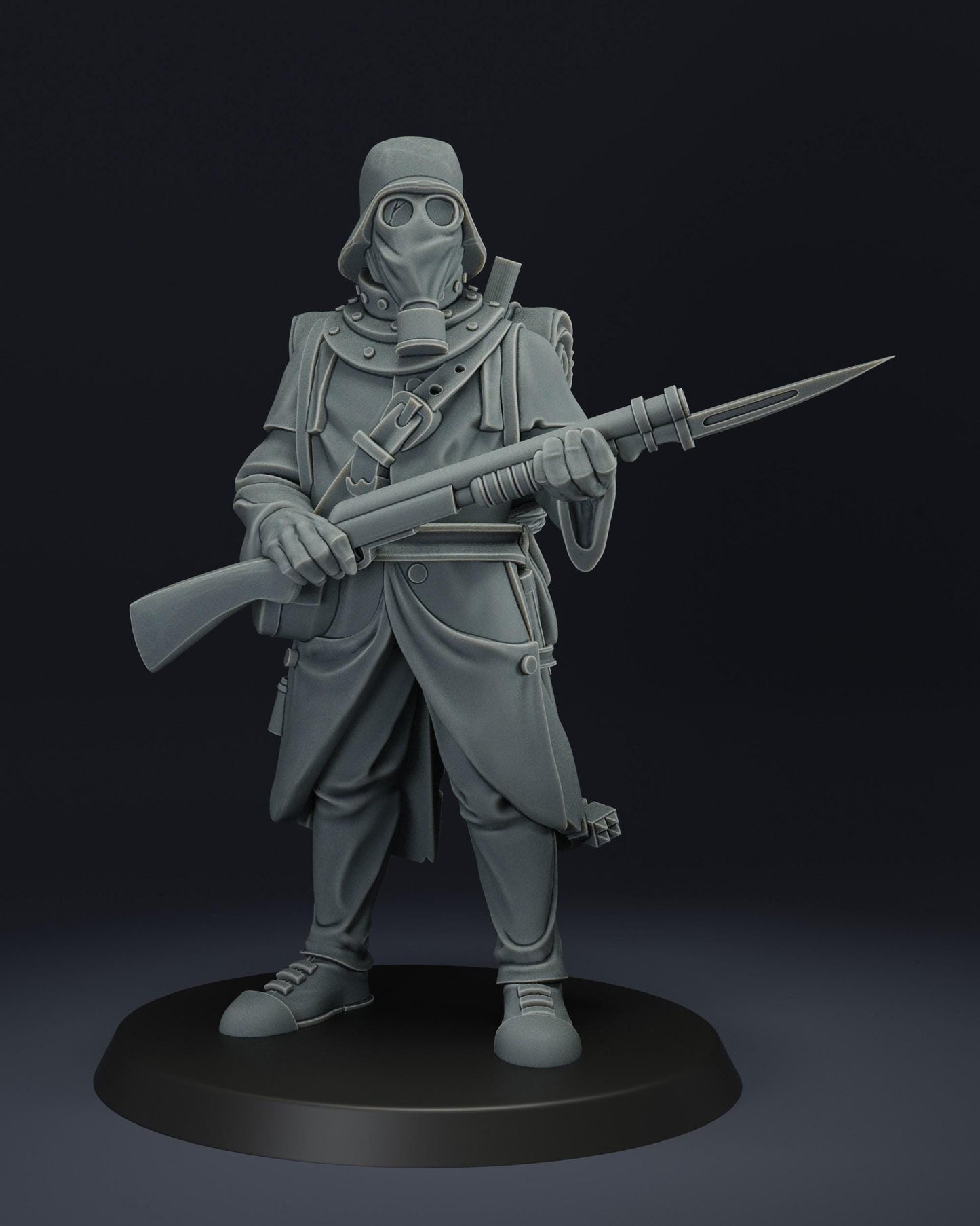 Trench Warrior - 3D printed miniature  - Wargaming - Trench Grimdark