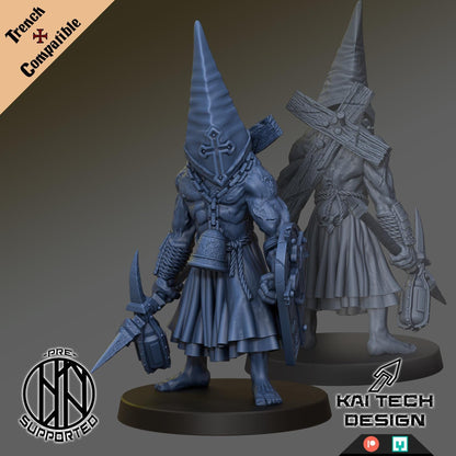Pilgrim Executioner - 3D printed miniature  - Wargaming - Trench Grimdark