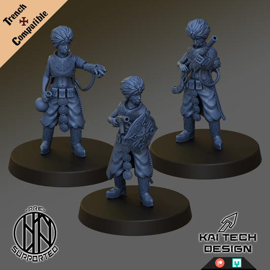 Emirate Alchemists - 3D printed miniature  - Wargaming - Trench Grimdark