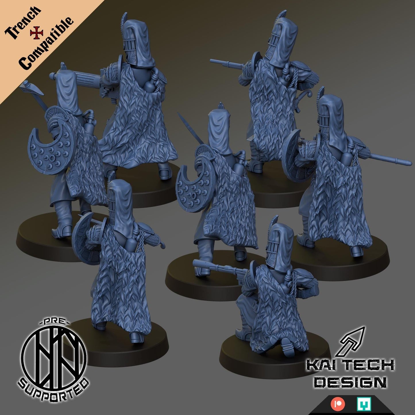 The Emirates warband - 3D printed miniature  - Wargaming - Trench Grimdark