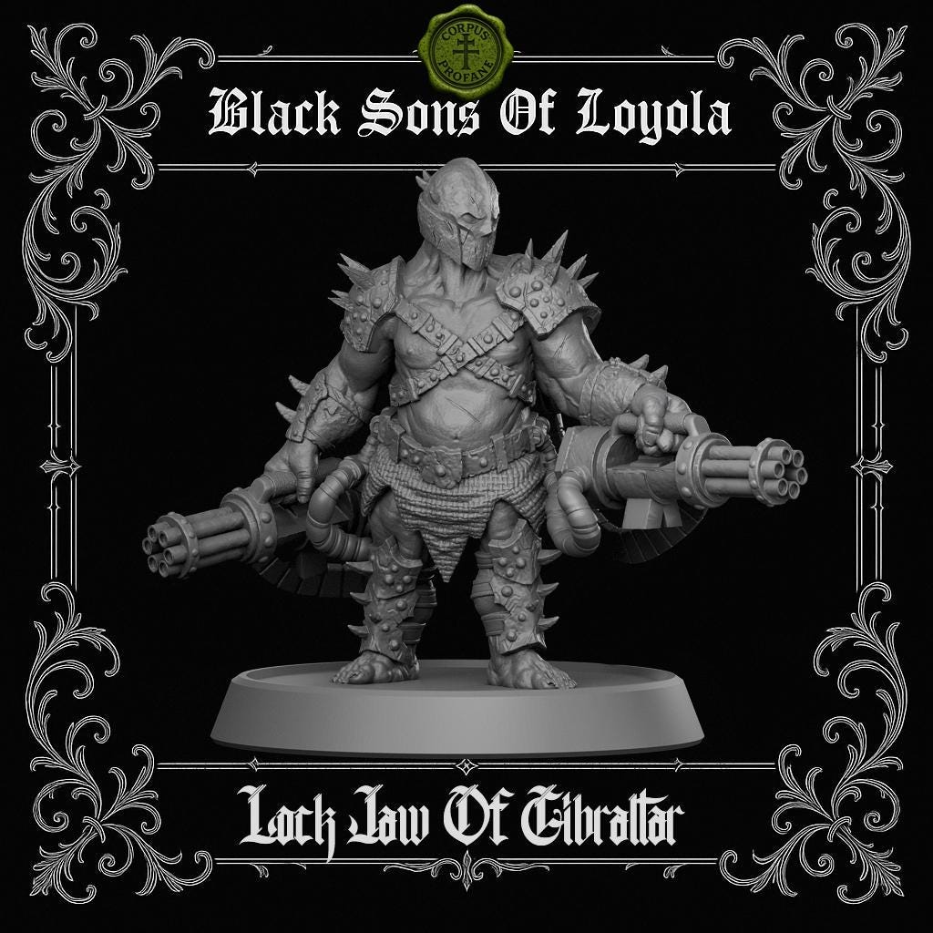 Losk Jas of Gibraltar - 3D printed miniature  - Wargaming - Trench Grimdark