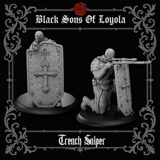 Trench Zealot Sniper - 3D printed miniature  - Wargaming - Trench Grimdark