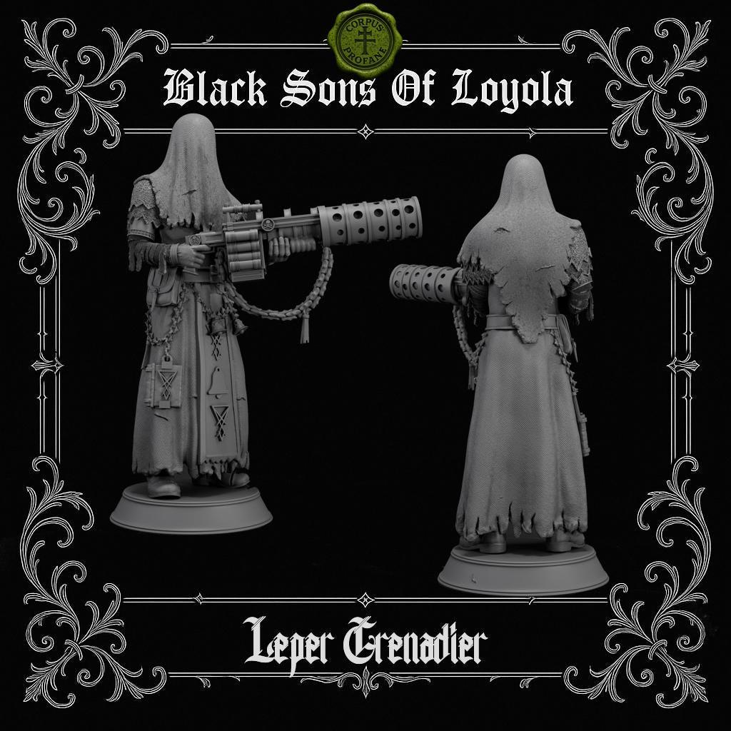 Leper Grenadier - 3D printed miniature  - Wargaming - Trench Grimdark