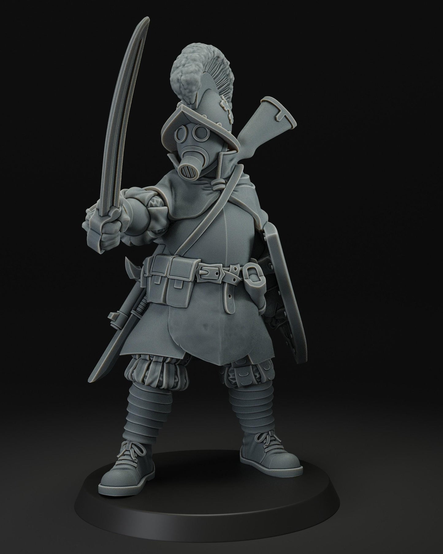 Captain Swiss Guard - 3D printed miniature  - Wargaming - Trench Grimdark