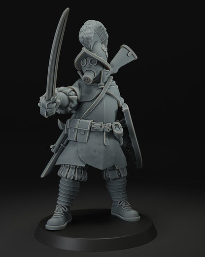 Captain Swiss Guard - 3D printed Grimdark Miniature