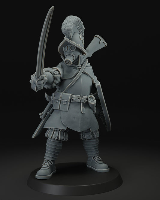 Captain Swiss Guard - 3D printed miniature  - Wargaming - Trench Grimdark