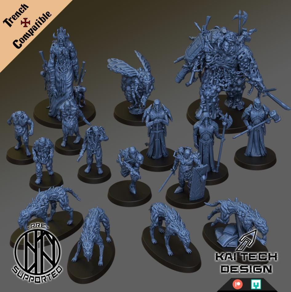 Plague from Hell Warband by Kaitech - 16x Grimdark miniature