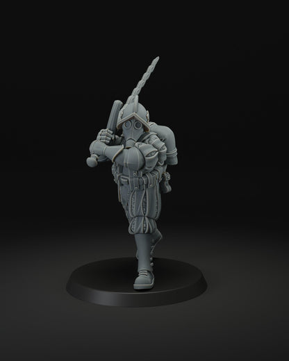 Papal Greatswordman - 3D printed Grimdark Miniature