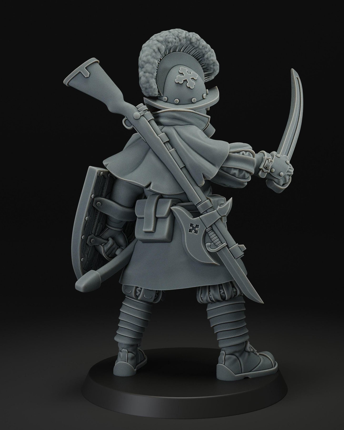 Captain Swiss Guard - 3D printed miniature  - Wargaming - Trench Grimdark