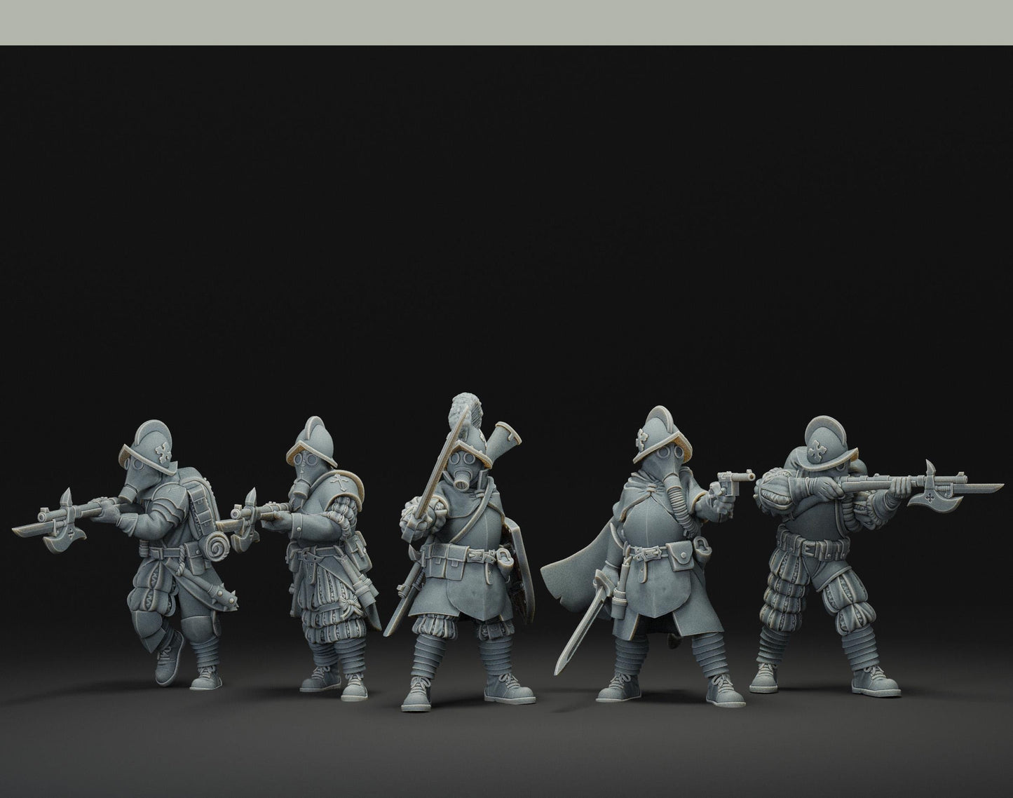 Papal Squad - 3D printed miniature  - Wargaming - Trench Grimdark