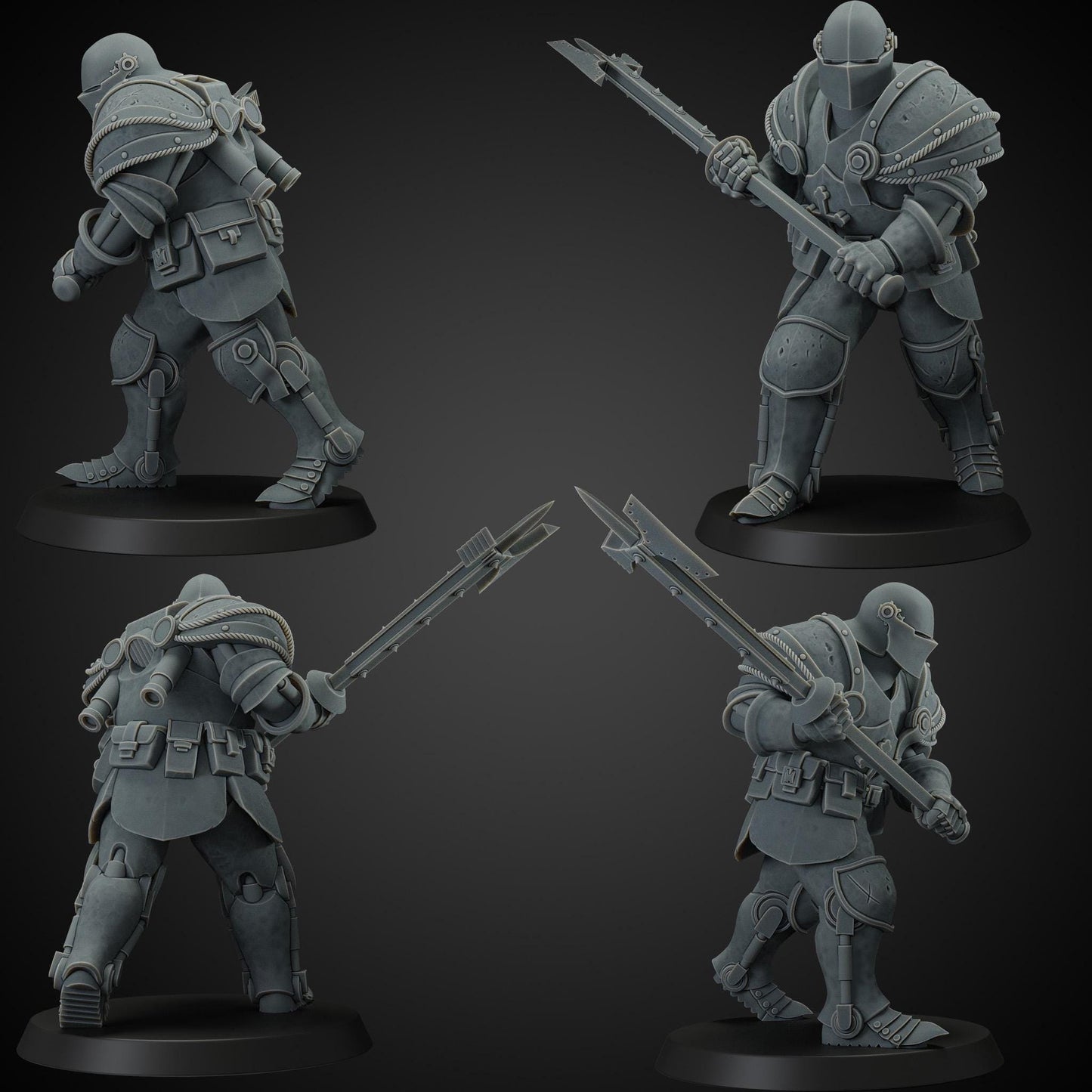 Heavy Infantry - 3D printed miniature  - Wargaming - Trench Grimdark