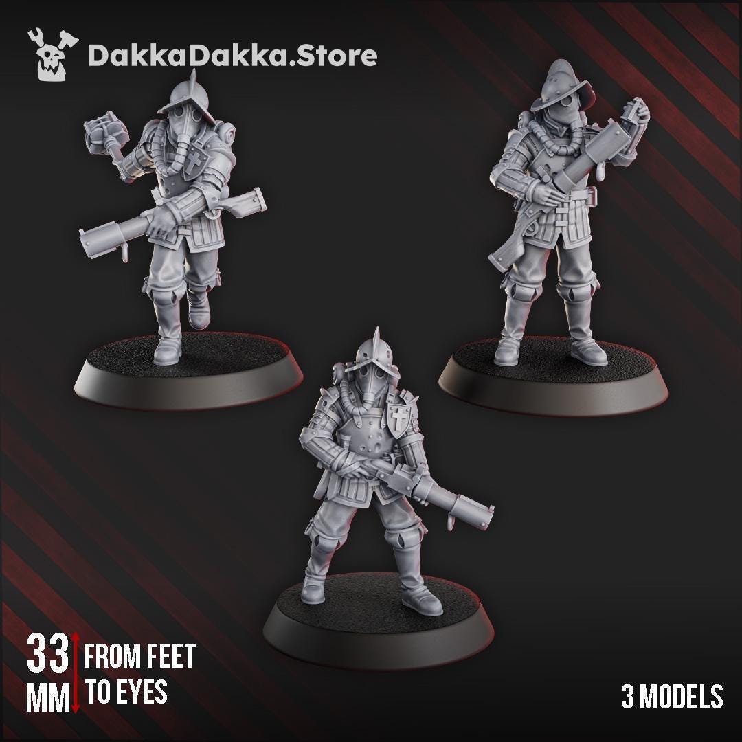 Conquistador Bombers - 3D printed Grimdark Miniature