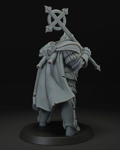 Heavy Infantry With Mace And Shield - 3D printed miniature  - Wargaming - Trench Grimdark - 3D printed Grimdark Miniature
