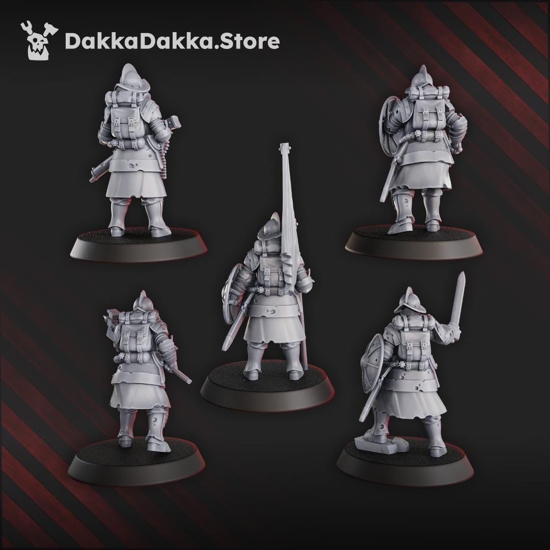 Conquistador veterans - 3D printed miniature  - Wargaming - Trench Grimdark