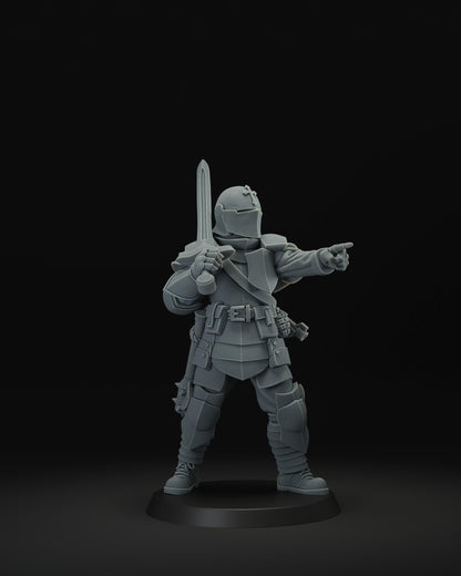 Trench Officer - 3D printed miniature  - Wargaming - Trench Grimdark