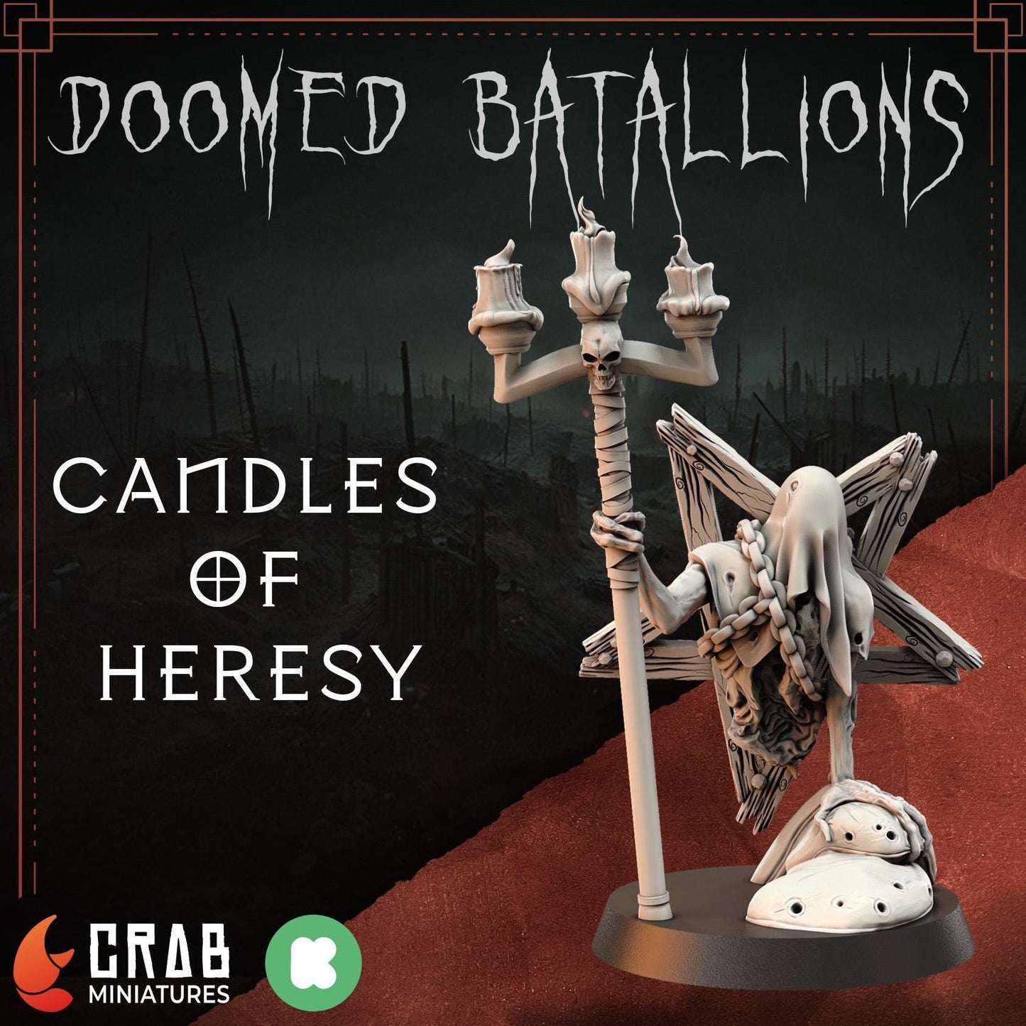 Candle of Heresy - Slaves - 3D printed Grimdark Miniature