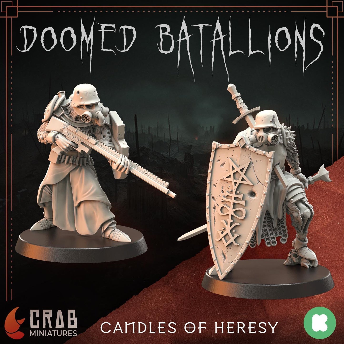 Candle of Heresy Warband - 14x Grimdark Miniatures - 3D printed Grimdark Miniature