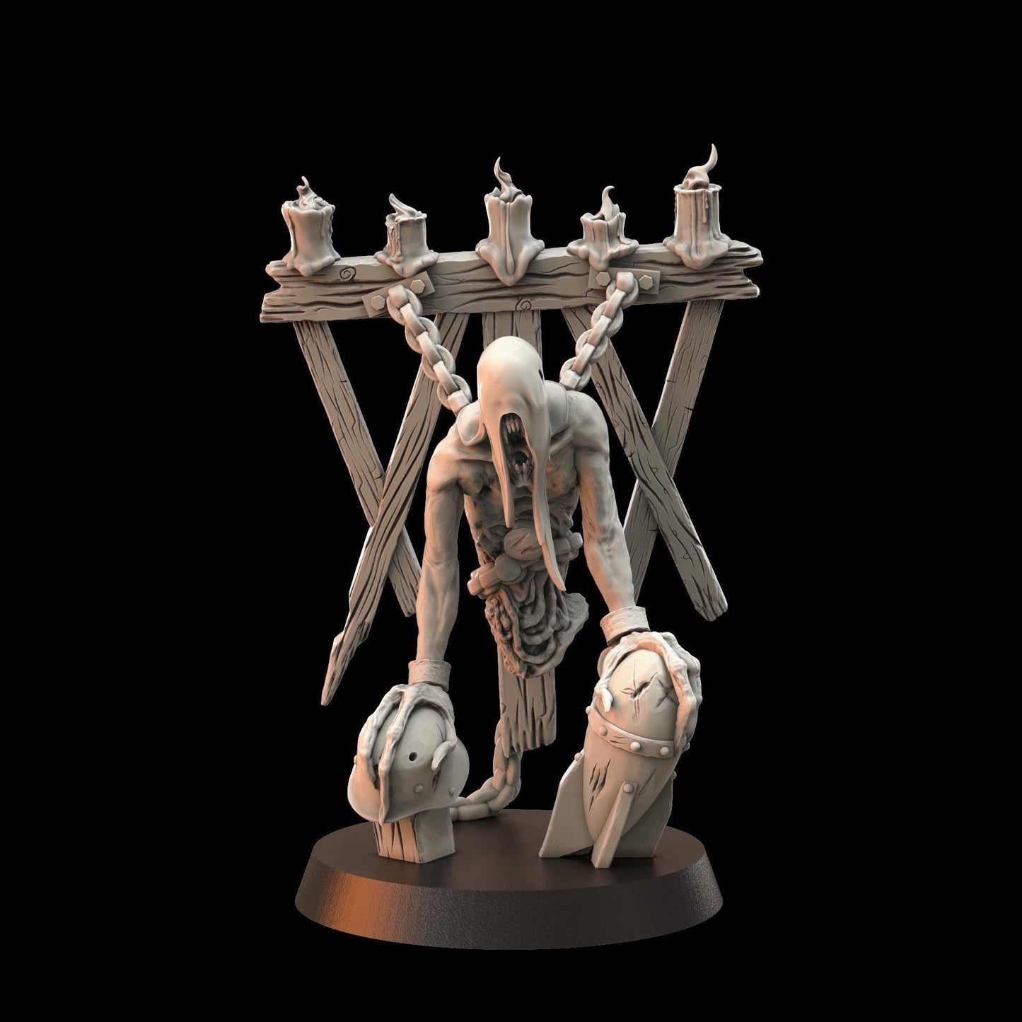 Candle of Heresy - Slaves - 3D printed Grimdark Miniature