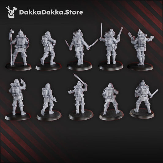 Conquistadors vanguards - 3D printed Grimdark Miniature