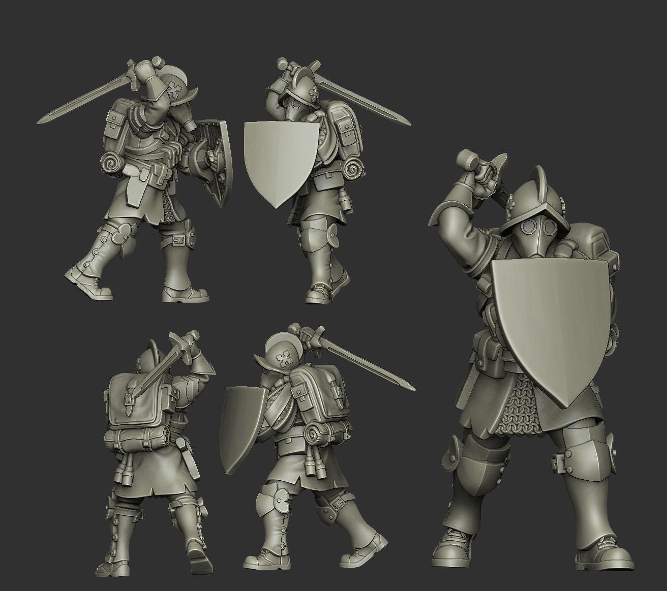 Papal Melee Trooper - 3D printed Grimdark Miniature