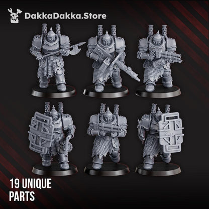 Heavy Bogatyr Squad - 3D printed Grimdark Miniature