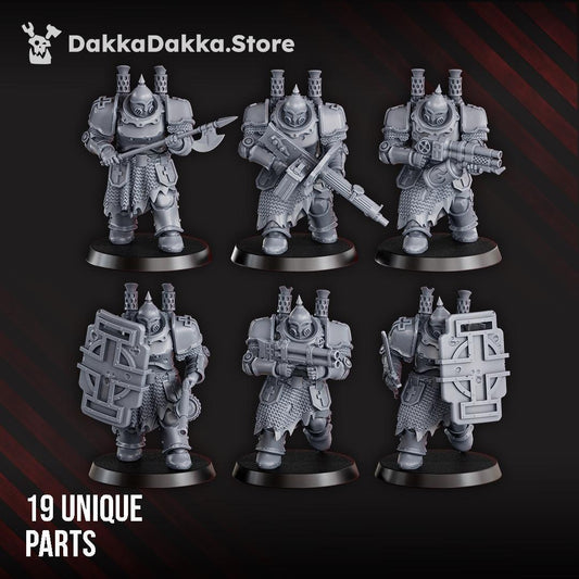 Heavy Bogatyr Squad - 3D printed Grimdark Miniature