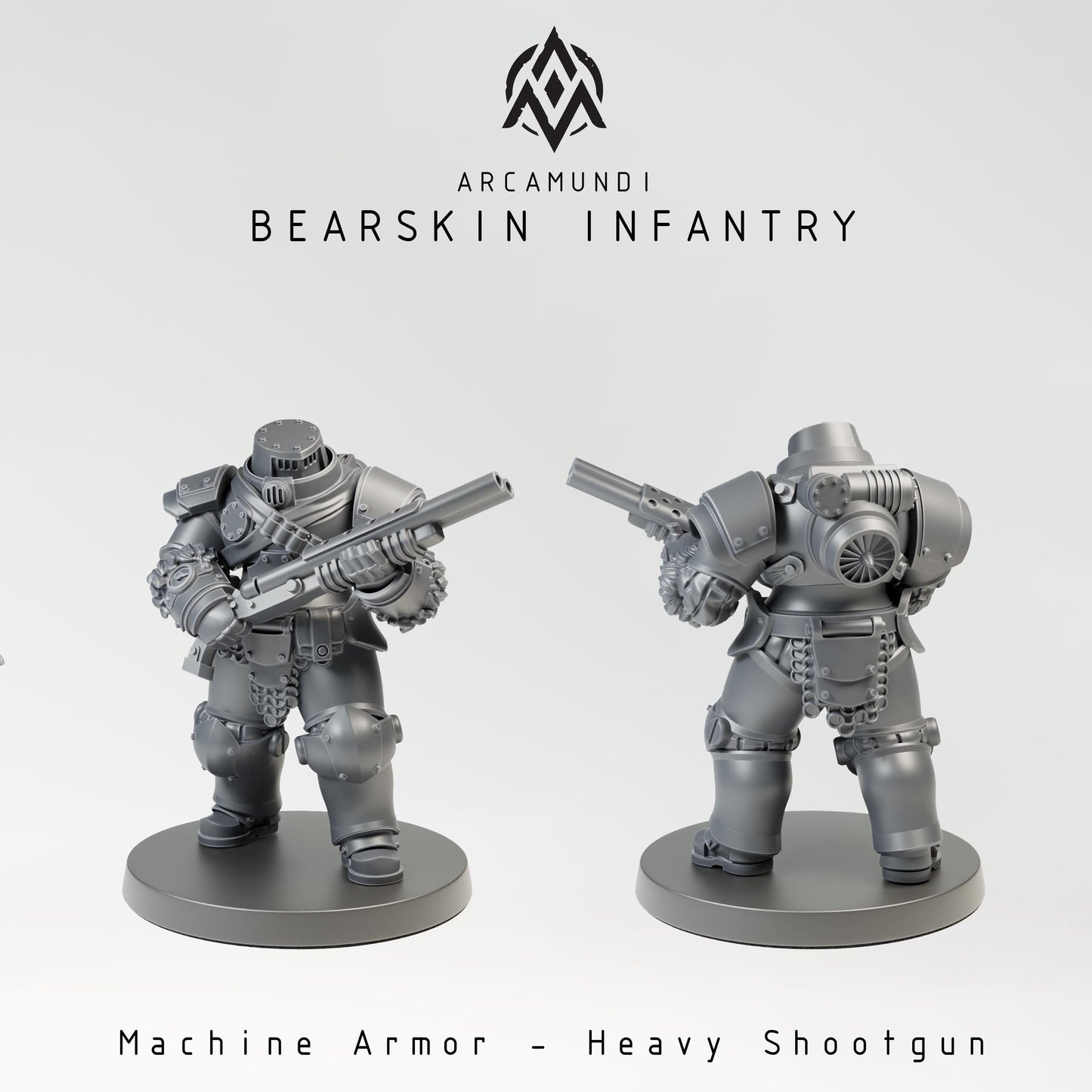 Bearskin Heavy Infantry - Shotgun - 3D printed Grimdark Miniature