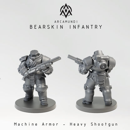 Bearskin Heavy Infantry - Shotgun - 3D printed Grimdark Miniature