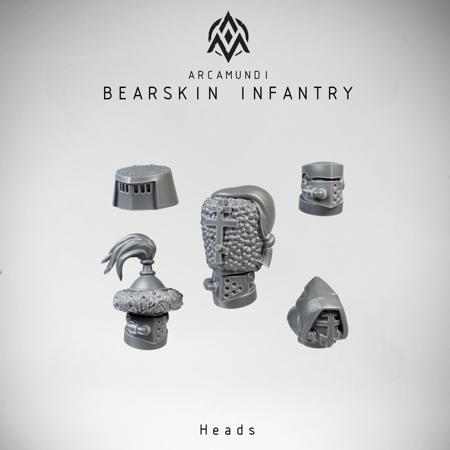 Bearskin Heavy Infantry - Greataxe - 3D printed Grimdark Miniature