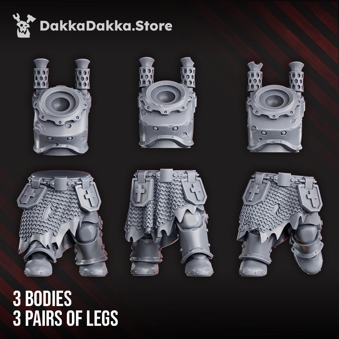 Heavy Bogatyr Squad - 3D printed miniature  - Wargaming - Trench Grimdark