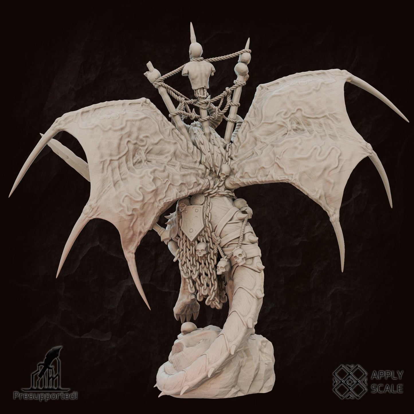 The Court Preator Warrior Deamon - 3D printed miniature  - Wargaming - Trench Grimdark