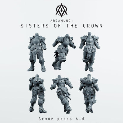 Sisters of the Crown Nuns by Arcamundi - 3D printed Grimdark Miniature