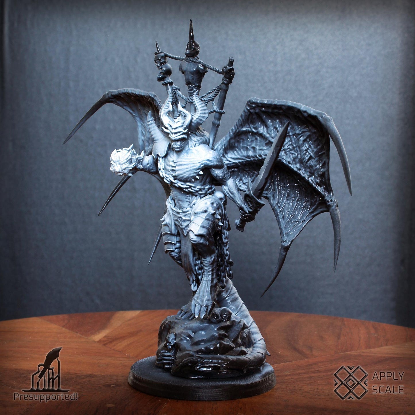 The Court Preator Warrior Deamon - 3D printed miniature  - Wargaming - Trench Grimdark