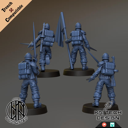 Holy Warband - 21x Grimdark miniature - 3D printed Grimdark Miniature