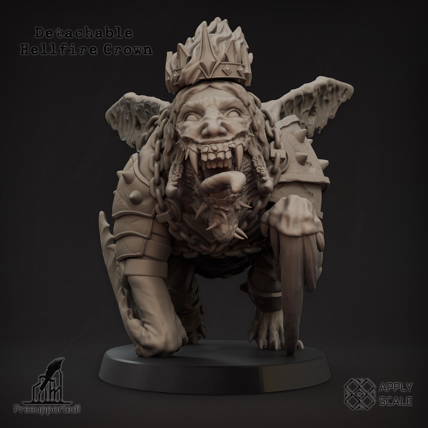 The Court - Hell Beast - 3D printed Grimdark Miniature